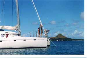Croisiere ecole de navigation sur voilier catamaran
dans les Antilles